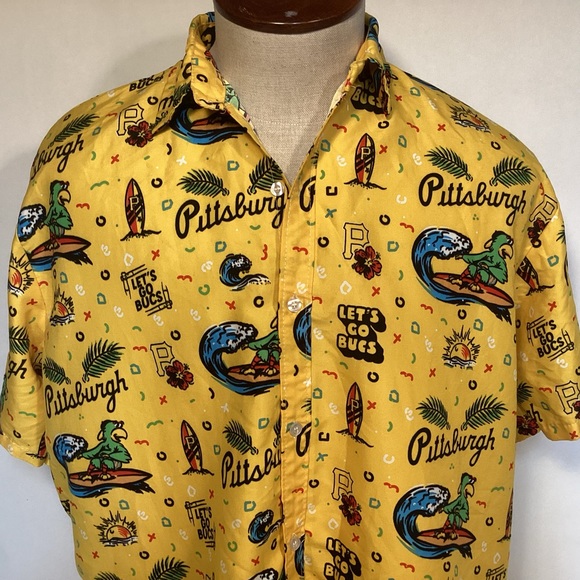 Pittsburgh Pirates Hawaiian Shirt mens size XL - Picture 2 of 11